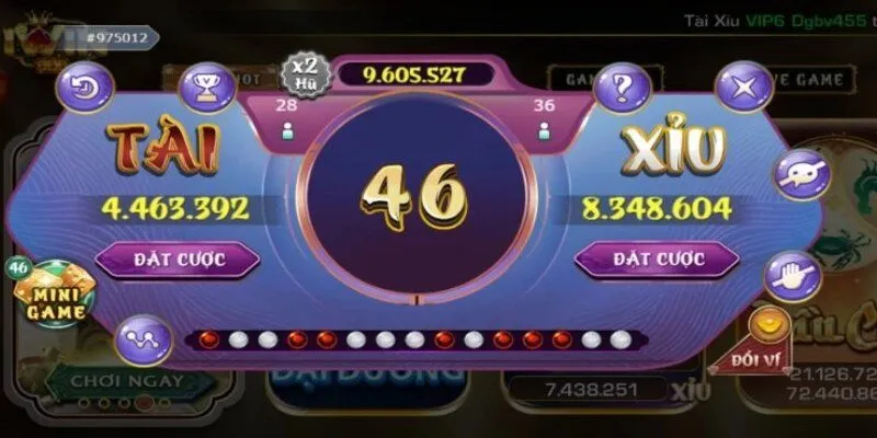 Giao diện tài xỉu mô phỏng chuẩn bàn cược casino